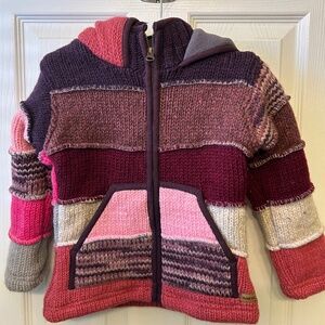Girls Size Small 4-5 Laundromat Sweater Jacket 100% Wool